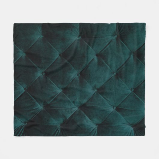 ベルベット緑:マラカイト繊維エレガンス フリースブランケット (正面(横))