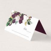 ベルベット花モノグラム結婚の 名刺 (正面)