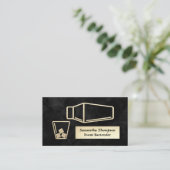 ベルベット金ゴールドグリッターバーテンダーイベント名刺 名刺 (スタンド正面)