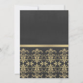 ベルベット ネイビー ゴールド ダマスク グランド オープニング セレモニー 招待状 (裏面)