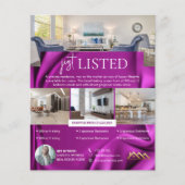 ベルベット・パープルが上場した実在エステートエージェント チラシ (正面)