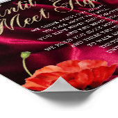 ベルベット フォト エレガント 赤いバラ お葬式 詩 サイン (角)