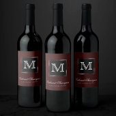 ベルベット・ヘナグランジ | 深いクリムゾンレッドカスタム ワインラベル