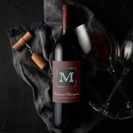 ベルベット・ヘナグランジ | 深いクリムゾンレッドカスタム ワインラベル