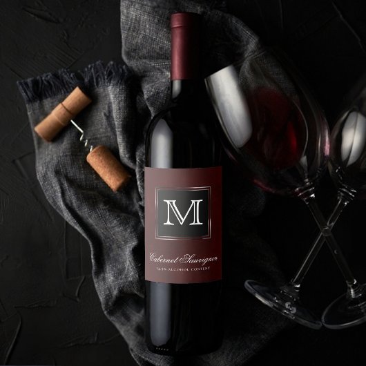 ベルベット・ヘナグランジ | 深いクリムゾンレッドカスタム ワインラベル