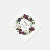 ベルベット・マグノリアス |パーソナライズされたの結婚ナプキン スタンダードカクテルナプキン (角)