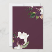 ベルベットMagnoliaフラワー結婚ズ・リハーサル・ディナー 招待状 (裏面)