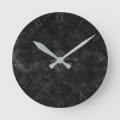 ベルベティオニックスダマスク |ブラックバンピーグランジバロック ラウンド壁時計 (正面)