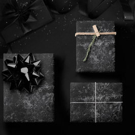 ベルベティオニックスダマスク |ブラックバンピーグランジバロック ラッピングペーパーシート