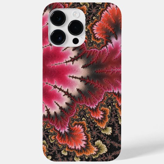 ベルベティソフトロージーフローラルックフラクタル抽象芸術アート Case-Mate iPhoneケース (裏面)