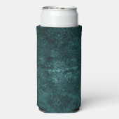 ベルベティティール(緑がかった色)ダマスク |ダークグリーングランジバロック スリム缶クーラー (Seltzer裏面)