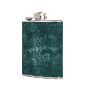 ベルベティティール(緑がかった色)ダマスク |ダークグリーングランジバロック フラスク (左)