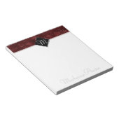 ベルベティヘンナダマスク | クリムゾンレッドグランジバロック ノートパッド (アングル)