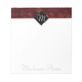 ベルベティヘンナダマスク | クリムゾンレッドグランジバロック ノートパッド