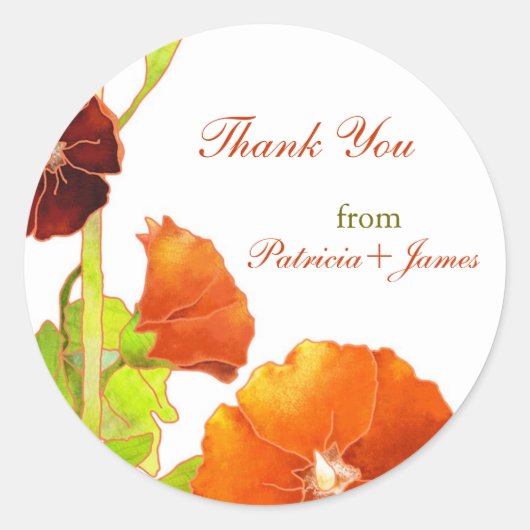 ベルベティレッドホリ結婚ホックスありがとう ラウンドシール (正面)