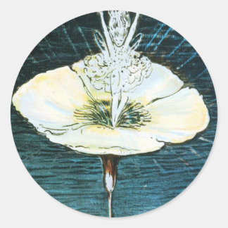 ベルベティーンうさぎ妖精の花の丸いシール ラウンドシール