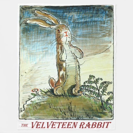 ベルベティーンのウサギ-毛布 フリースブランケット (正面)