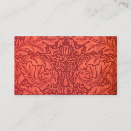 ベルベティーンのデザインのためのウィリアム・モリスのAcanthus 名刺 (正面)