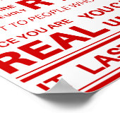 ベルベティーン実在ラバス引用文ポスター(赤) ポスター (角)