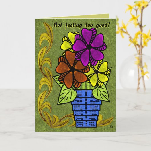 ベルベティーン カード (黄色い花)