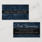 ベルベティ海軍ダマスク |ダークブルーグランジバロック エンクロージャーカード (正面/裏面)