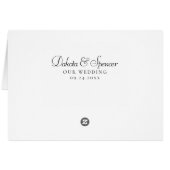 ベルベティ海軍ダマスク | 濃い青のサンキューカード (裏面横)