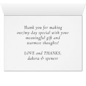 ベルベティ海軍ダマスク | 濃い青のサンキューカード (内部横(下))