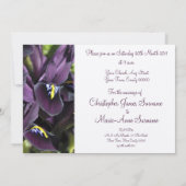 ベルベティ·パープル·アイリス·結婚式招待状 招待状 (裏面)