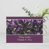 ベルベティ·パープル·アイリス·結婚式招待状 招待状 (スタンド正面)