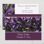 ベルベティ·パープル·アイリス·結婚式招待状 招待状 (正面/裏面)