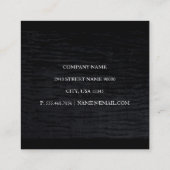 ベルベフェイクットブラックプリント スクエア名刺 (裏面)