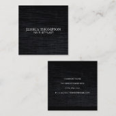 ベルベフェイクットブラックプリント スクエア名刺 (正面/裏面)