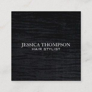 ベルベフェイクットブラックプリント スクエア名刺