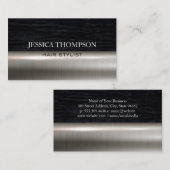 ベルベフェイクットブラックプリント | メタル 名刺 (正面/裏面)