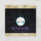 ベルベフェイクット |金フェイク箔トリム | Qrコード スクエア名刺 (正面)