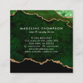 ベルベモダンットグリーンマーブルアゲートゲードスクエア スクエア名刺 (裏面)