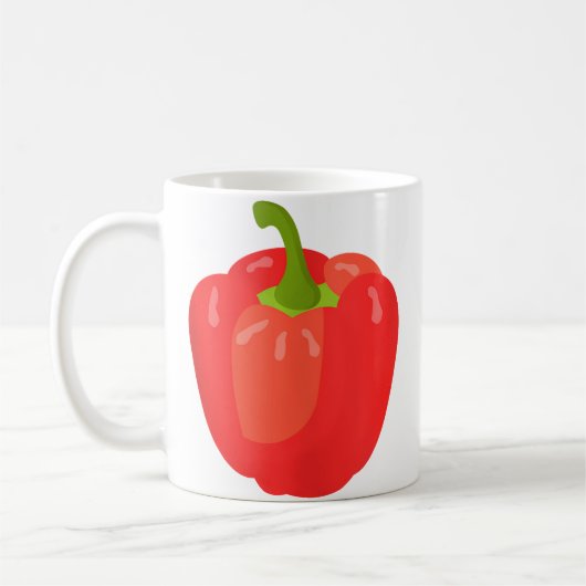 ベルペッパーが大好き 赤ピーマン コーヒーマグカップ (左)