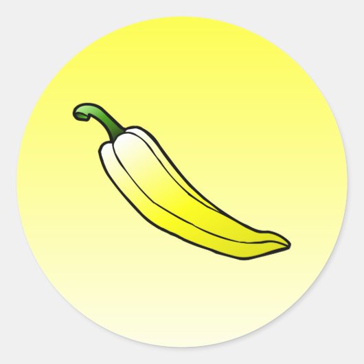 ベルペッパー – 甘いペッパーのクラシック丸いステッカー ラウンドシール (正面)