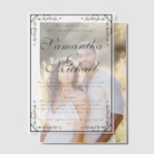 ベルムクラシック教会結婚教会 ベラム紙招待状 (オフセット (カップル))