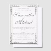 ベルムクラシック教会結婚教会 ベラム紙招待状 (オフセット)