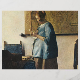 ベルメーアの青読い女の手紙ca.1665 チラシ