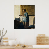 ベルメーアの青読い女の手紙ca.1665 ポスター (キッチン)