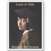 ベルメーアパールイヤリング卒業グラッドキャップ シール (正面)