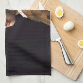 ベルメーレガールパールイヤリング最高傑作絵画ズ キッチンタオル (四つ折り)