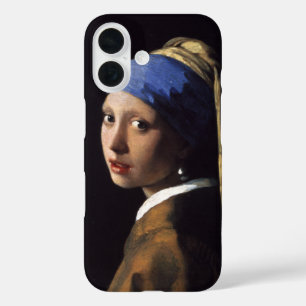 ベルメーレガールパールイヤリング最高傑作絵画ズ iPhone 16ケース