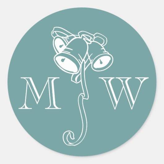 ベルモノグラム付きクリスマスエンベロープシーラー ラウンドシール (正面)