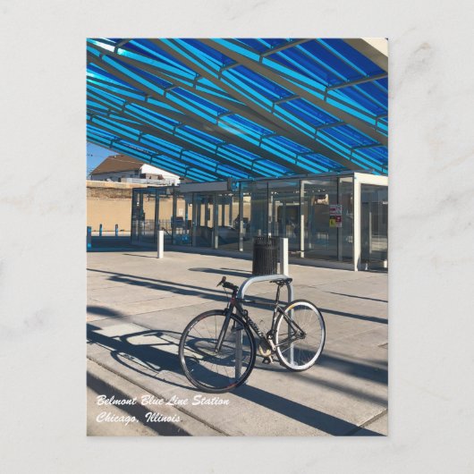 ベルモントブルーラインシカゴポストカード ポストカード (正面)