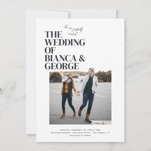 ベルモント結婚写真 招待状 (正面)