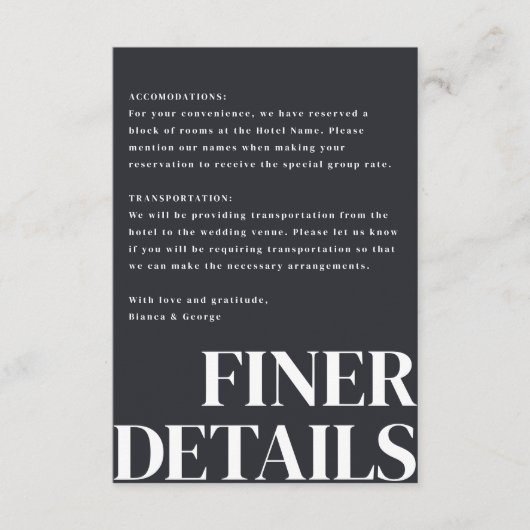 ベルモント結婚垂直 エンクロージャーカード (正面)