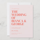 ベルモント結婚垂直 招待状 (正面)